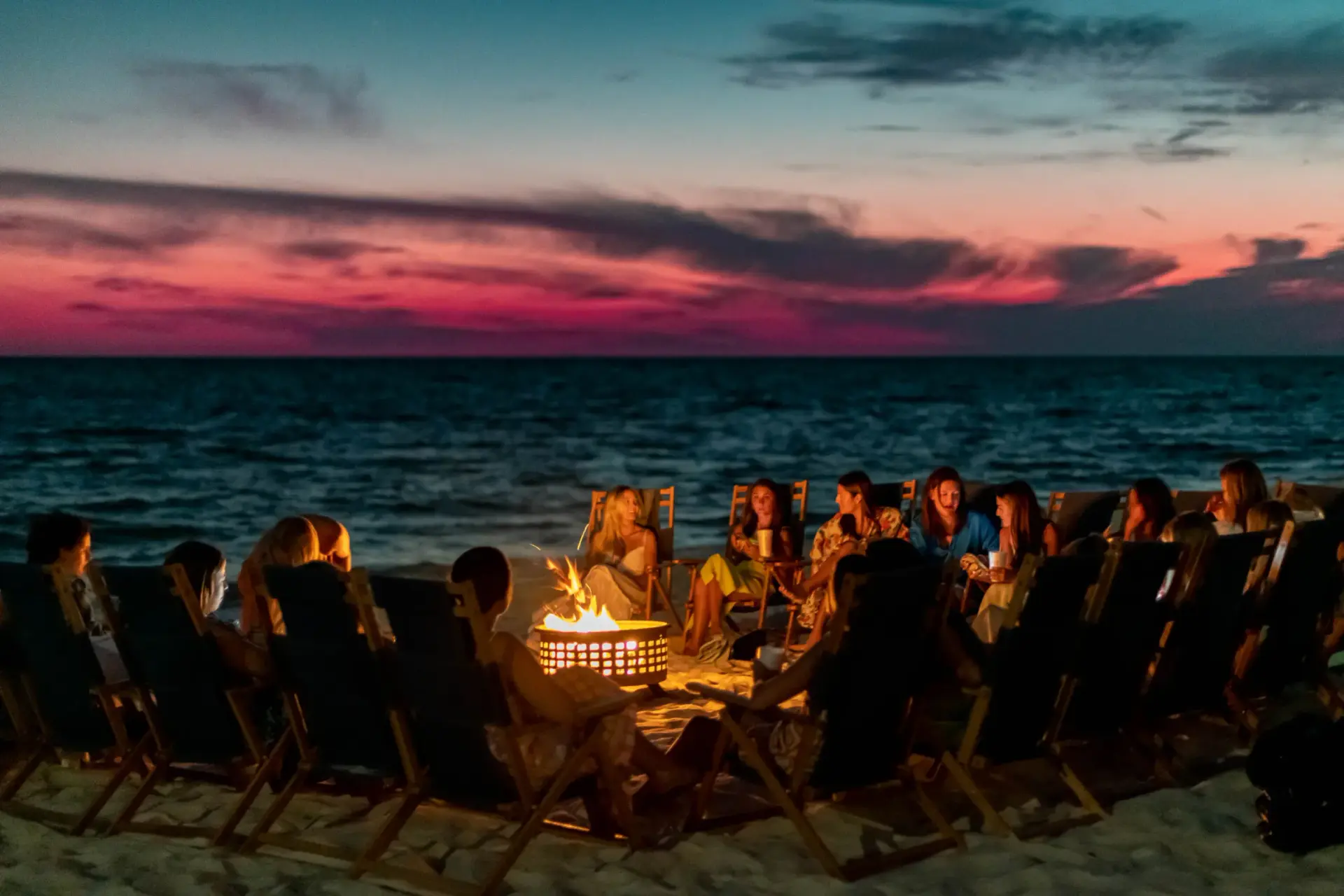 South Walton shoreline at sunset