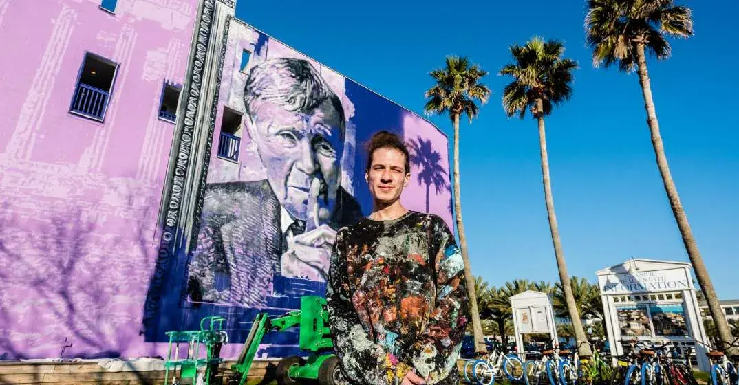 Seaside Pays Tribute to Vincent Scully with Massive Mural